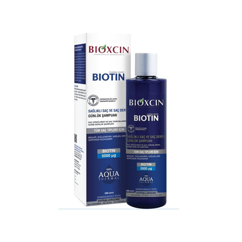 خرید و قیمت شامپو بیوکسین Bioxcin مدل Biotin حجم 300 میل