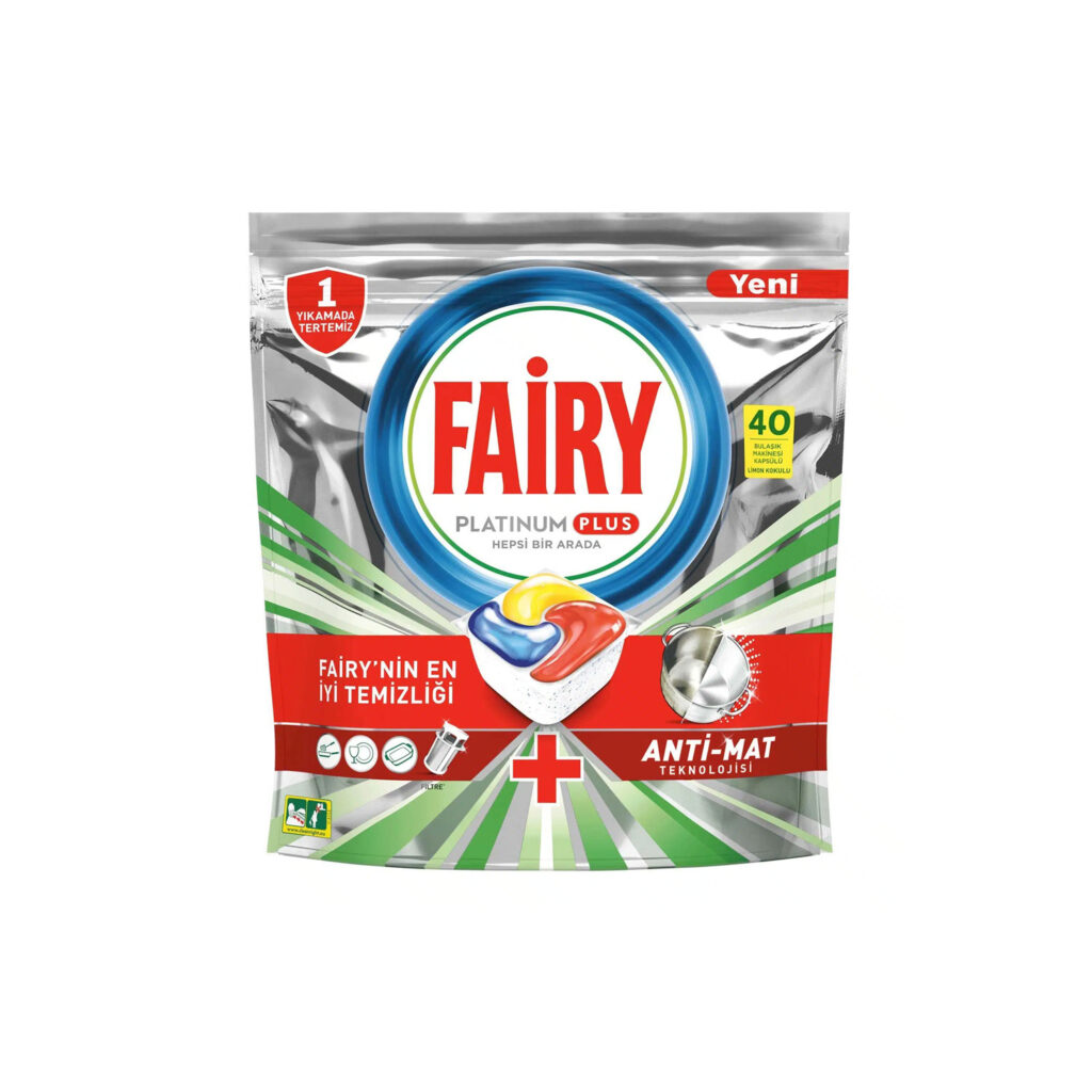 قیمت و خرید قرص ظرفشویی فیری Fairy مدل Platinum Plus بسته 40 عددی